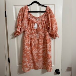 H&M Coral Floral Mini Dress